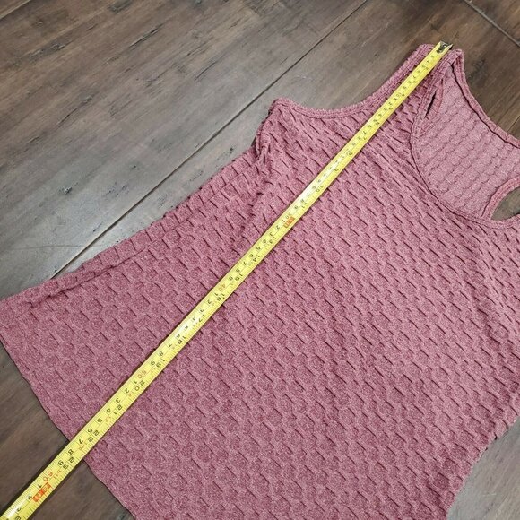 Womens Quilted Burgandy Tank Top Size L/XL Light Weight Summer Top Shirt - Picture 8 of 8